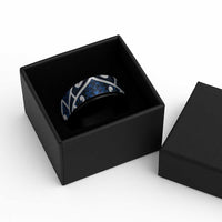 Aotearoa Maori Kowhaiwhai Spinner Ring Kikorangi Puhoro and Patiki LT9 - Polynesian Pride