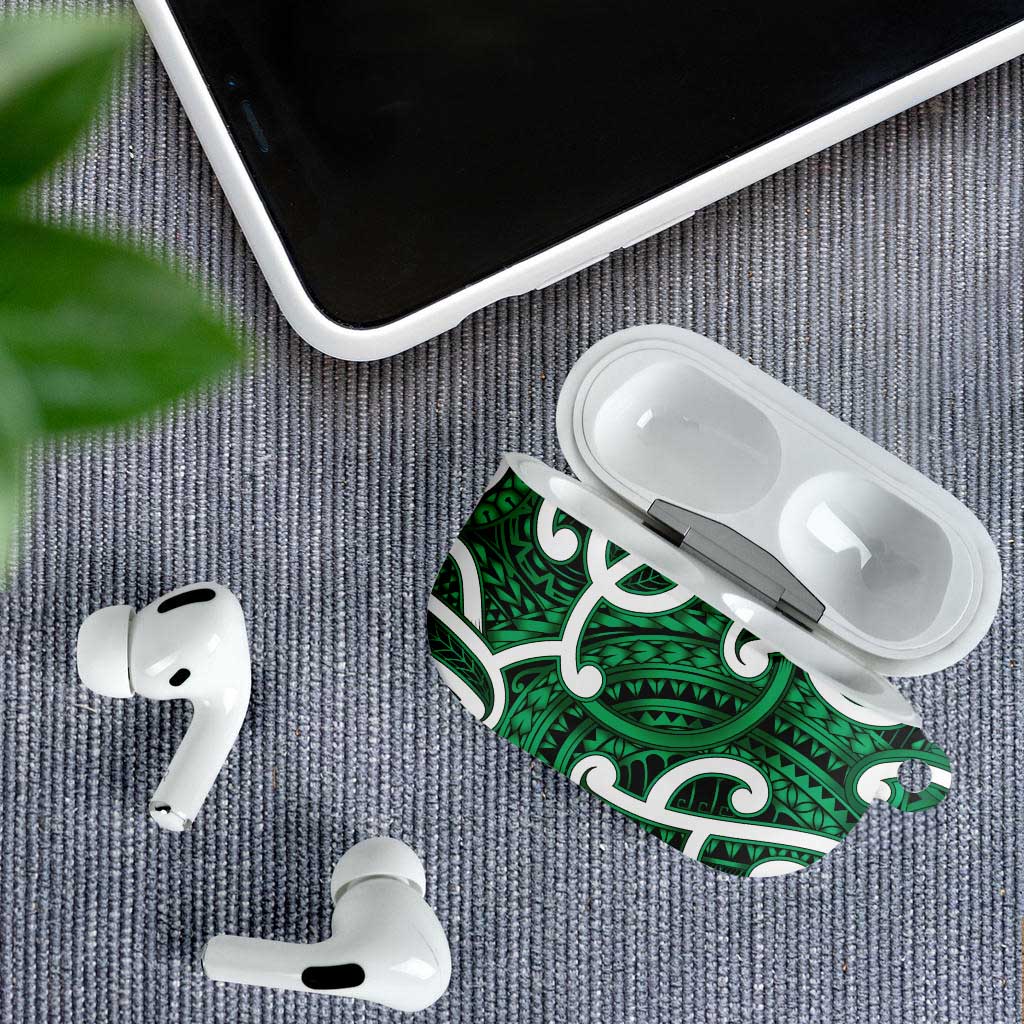 Aotearoa Maori Kowhaiwhai AirPods Case Kakariki Puhoro and Patiki