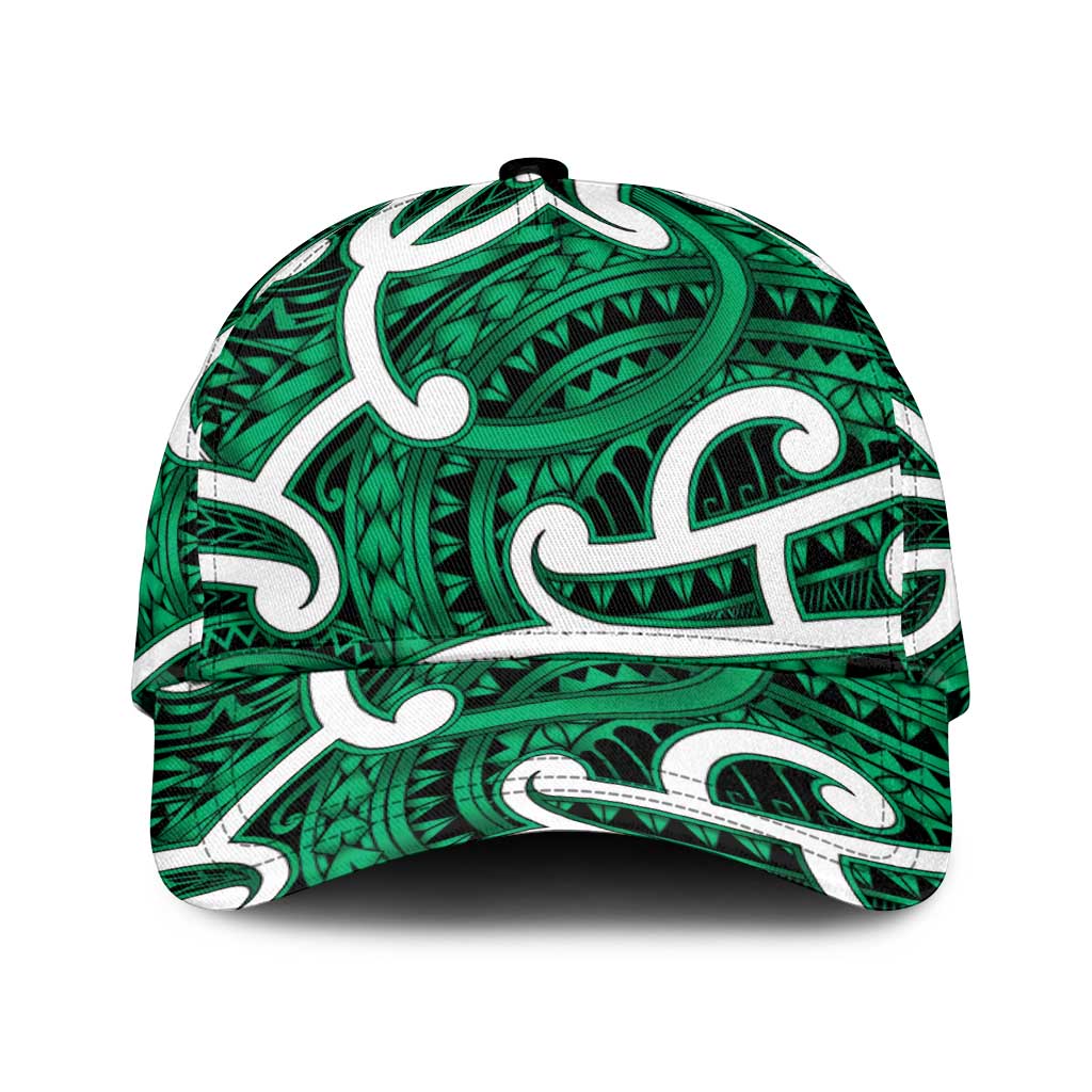 Aotearoa Maori Kowhaiwhai Classic Cap Kakariki Puhoro and Patiki LT9 Universal Fit Green - Polynesian Pride