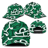 Aotearoa Maori Kowhaiwhai Classic Cap Kakariki Puhoro and Patiki LT9 - Polynesian Pride