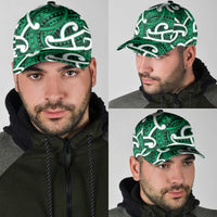 Aotearoa Maori Kowhaiwhai Classic Cap Kakariki Puhoro and Patiki LT9 - Polynesian Pride