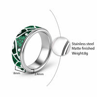 Aotearoa Maori Kowhaiwhai Classic Ring Kakariki Puhoro and Patiki LT9 - Polynesian Pride