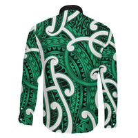 Aotearoa Maori Kowhaiwhai Family Matching Mermaid Dress and Hawaiian Shirt Kakariki Puhoro and Patiki