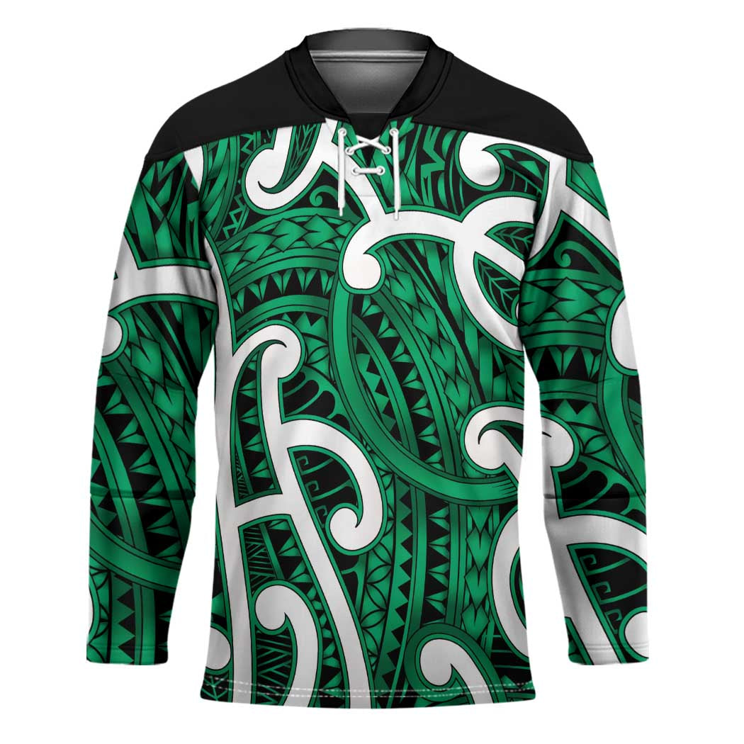 Aotearoa Maori Kowhaiwhai Hockey Jersey Kakariki Puhoro and Patiki