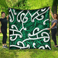 Aotearoa Maori Kowhaiwhai Quilt Kakariki Puhoro and Patiki LT9 - Polynesian Pride