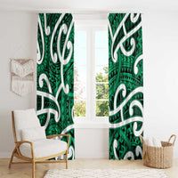 Aotearoa Maori Kowhaiwhai Window Curtain Kakariki Puhoro and Patiki LT9 - Polynesian Pride