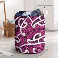 Aotearoa Maori Kowhaiwhai Laundry Basket Mawhero Puhoro and Patiki
