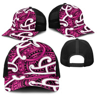 Aotearoa Maori Kowhaiwhai Baseball Net Cap Mawhero Puhoro and Patiki