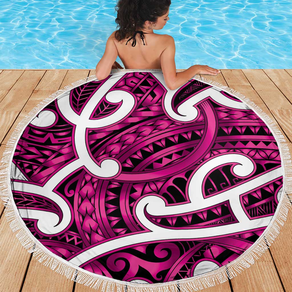 Aotearoa Maori Kowhaiwhai Beach Blanket Mawhero Puhoro and Patiki