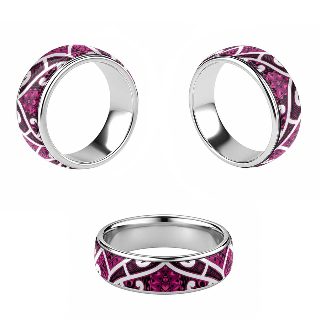 Aotearoa Maori Kowhaiwhai Classic Ring Mawhero Puhoro and Patiki LT9 - Polynesian Pride