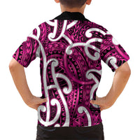 Aotearoa Maori Kowhaiwhai Family Matching Long Sleeve Bodycon Dress and Hawaiian Shirt Mawhero Puhoro and Patiki