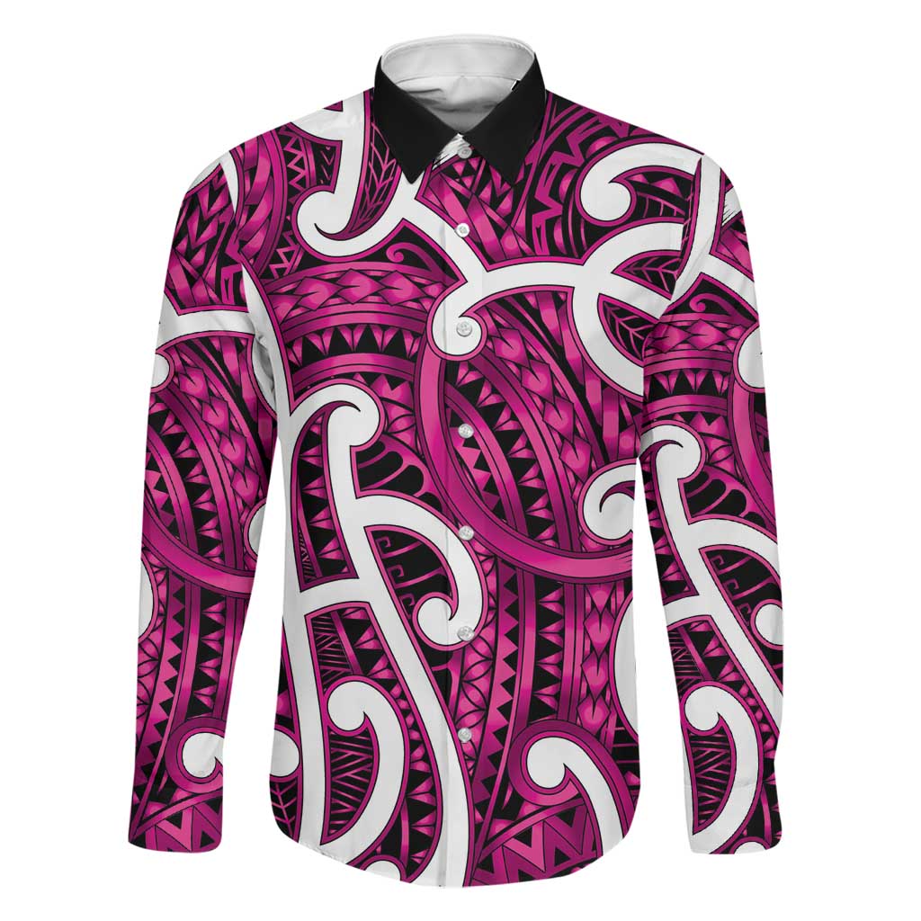 Aotearoa Maori Kowhaiwhai Family Matching Long Sleeve Bodycon Dress and Hawaiian Shirt Mawhero Puhoro and Patiki