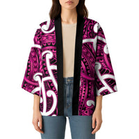 Aotearoa Maori Kowhaiwhai Kimono Mawhero Puhoro and Patiki