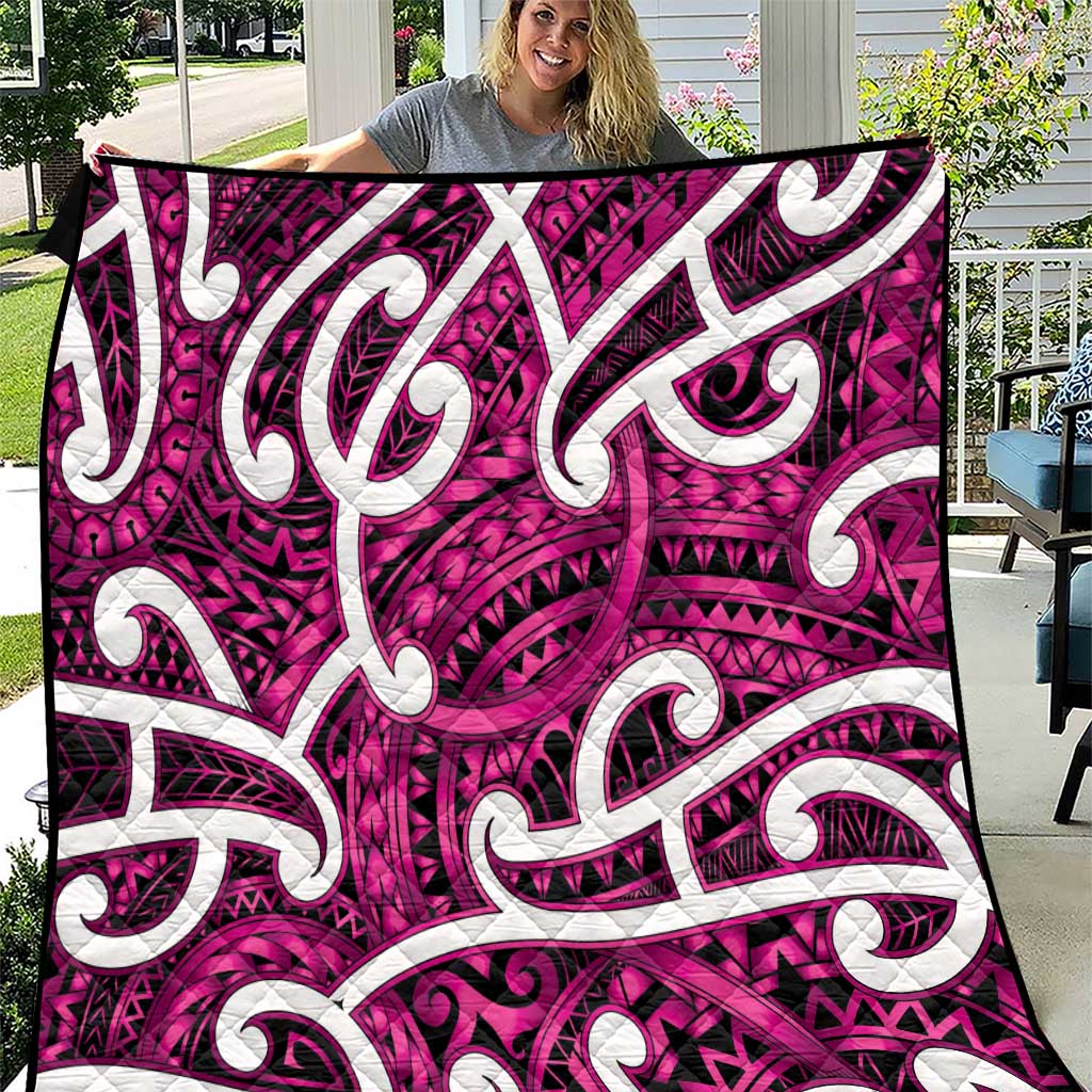 Aotearoa Maori Kowhaiwhai Quilt Mawhero Puhoro and Patiki