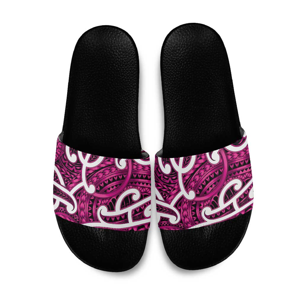 Aotearoa Maori Kowhaiwhai Slide Sandals Mawhero Puhoro and Patiki