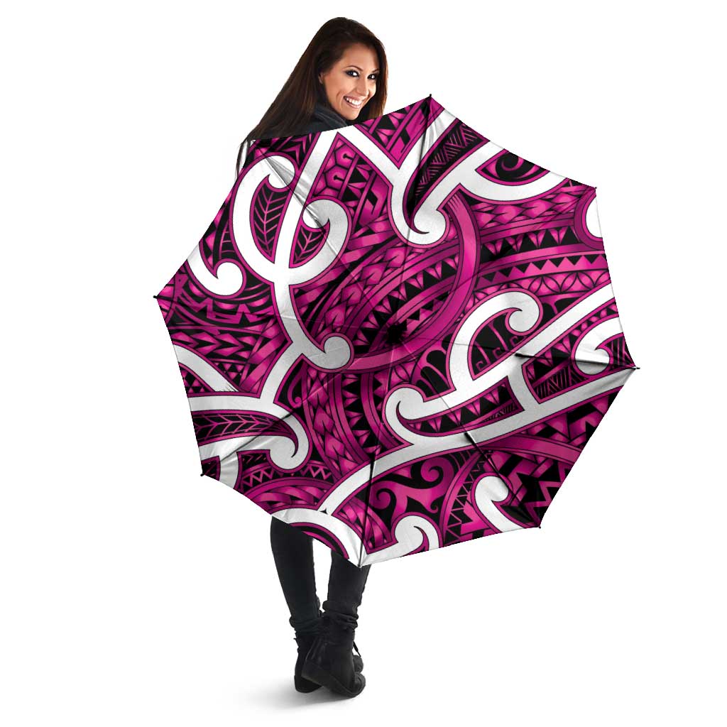 Aotearoa Maori Kowhaiwhai Umbrella Mawhero Puhoro and Patiki