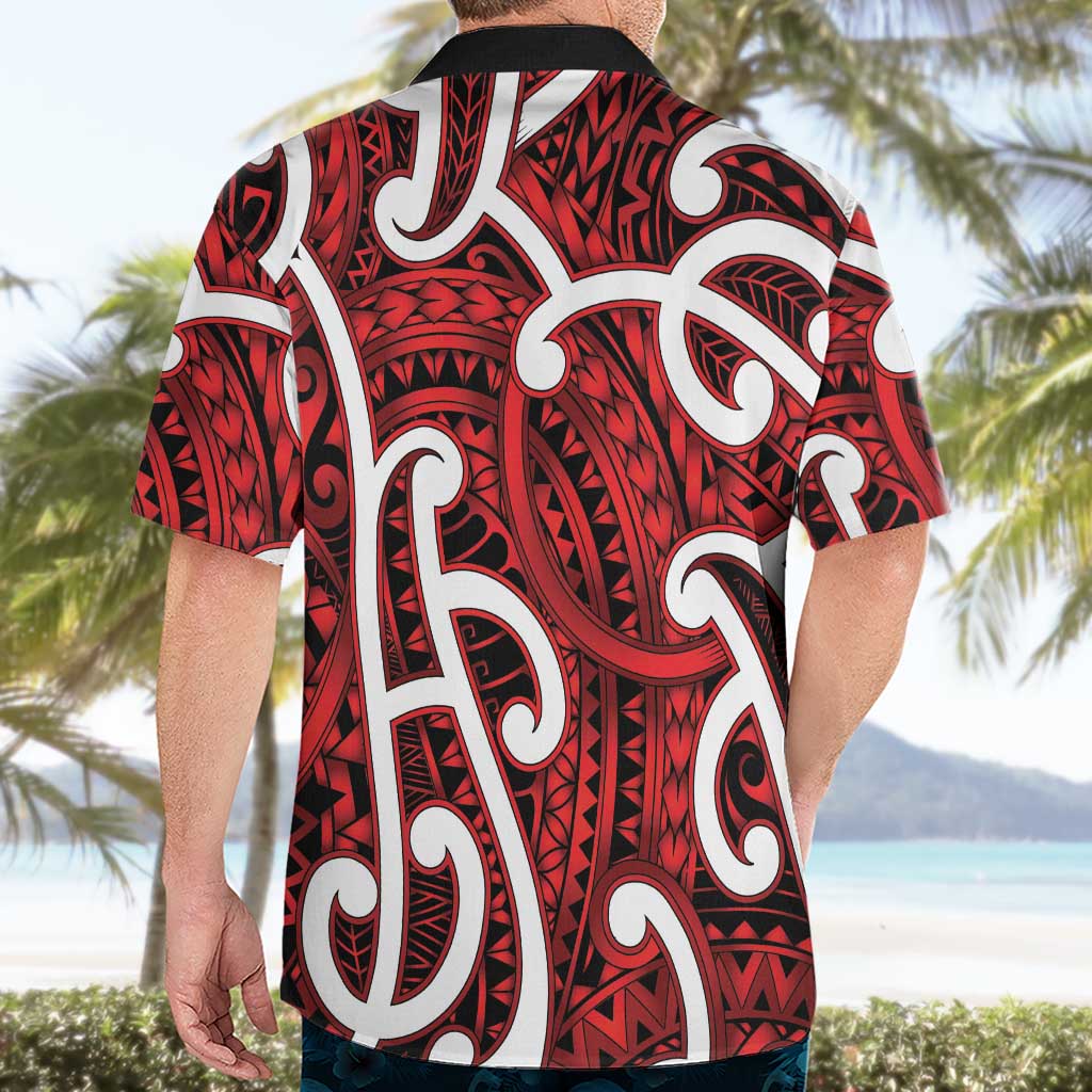 Aotearoa Maori Kowhaiwhai Hawaiian Shirt Whero Puhoro and Patiki LT9 - Polynesian Pride