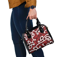 Aotearoa Maori Kowhaiwhai Shoulder Handbag Whero Puhoro and Patiki