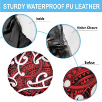 Aotearoa Maori Kowhaiwhai Spare Tire Cover Whero Puhoro and Patiki