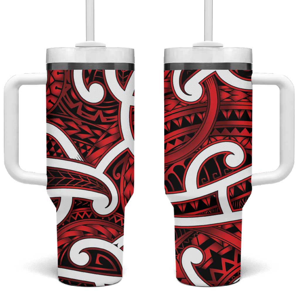 Aotearoa Maori Kowhaiwhai Tumbler With Handle Whero Puhoro and Patiki