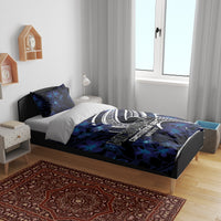 Micronesia Constitution Day Bedding Set Since 1979 with Polynesian Hibiscus Pattern