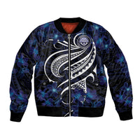 Micronesia Constitution Day Bomber Jacket Since 1979 with Polynesian Hibiscus Pattern
