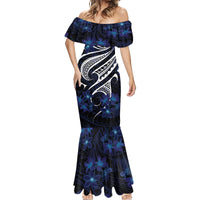 Micronesia Constitution Day Mermaid Dress Since 1979 with Polynesian Hibiscus Pattern