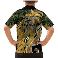 Wallis and Futuna Victory Day Family Matching Mermaid Dress and Hawaiian Shirt Since 1945 with Polynesian Platinum Floral Tribal