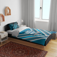 Custom Fiji Rugby Bedding Set Fijian Warrior With Polynesian Tribal Tattoos LT9 - Polynesian Pride
