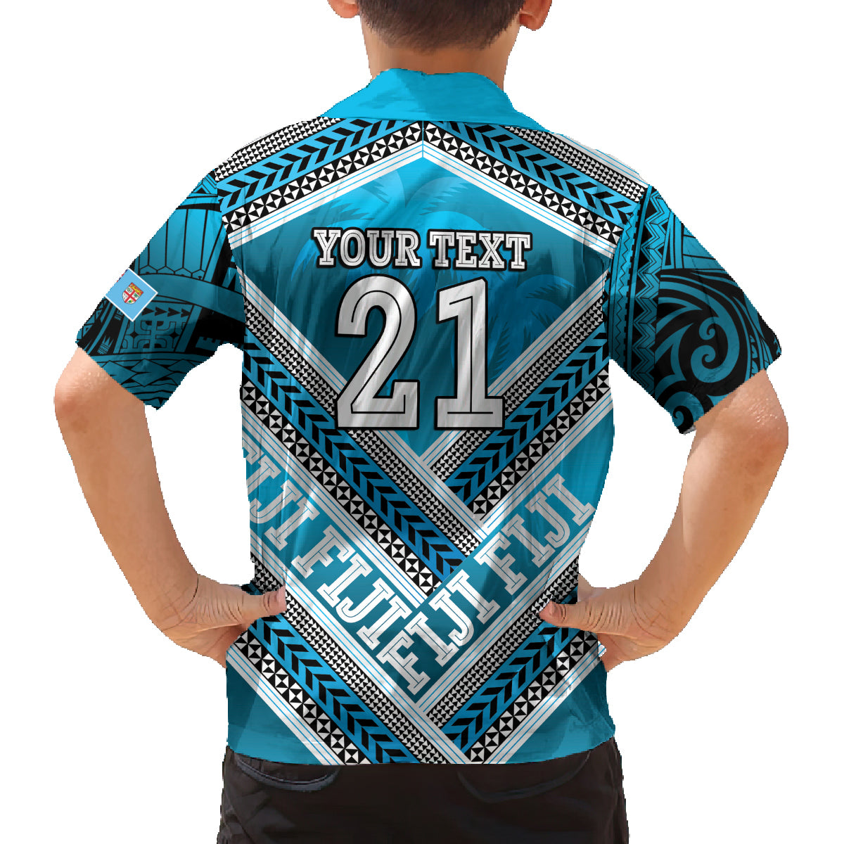 Custom Fiji Rugby Family Matching Tank Maxi Dress and Hawaiian Shirt Fijian Warrior With Polynesian Tribal Tattoos LT9 - Polynesian Pride
