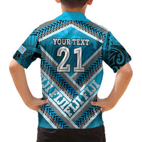Custom Fiji Rugby Family Matching Tank Maxi Dress and Hawaiian Shirt Fijian Warrior With Polynesian Tribal Tattoos LT9 - Polynesian Pride