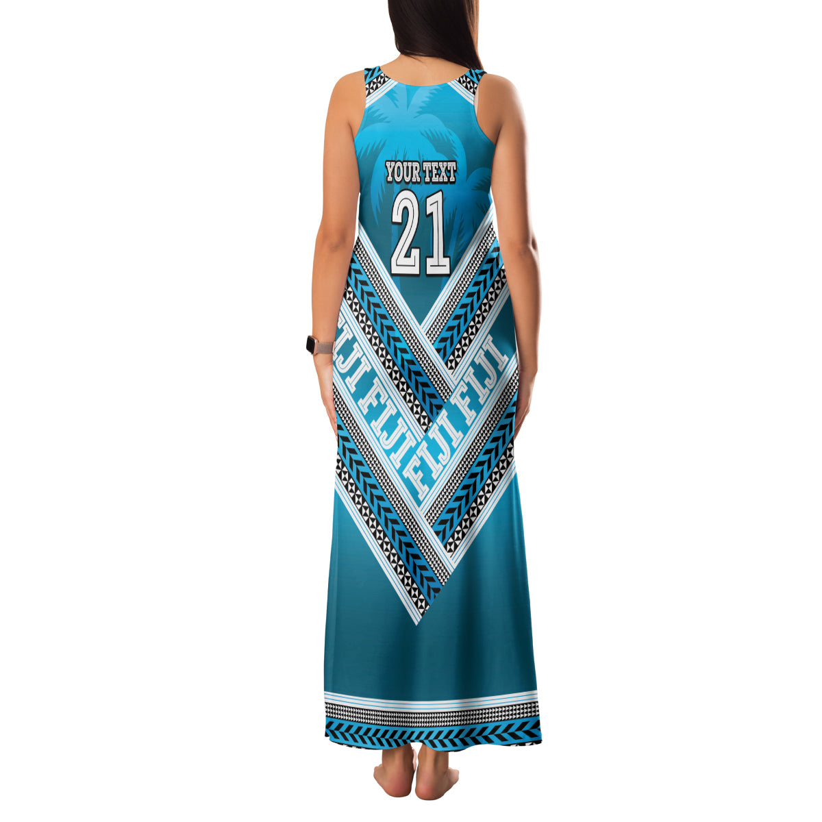 Custom Fiji Rugby Family Matching Tank Maxi Dress and Hawaiian Shirt Fijian Warrior With Polynesian Tribal Tattoos LT9 - Polynesian Pride