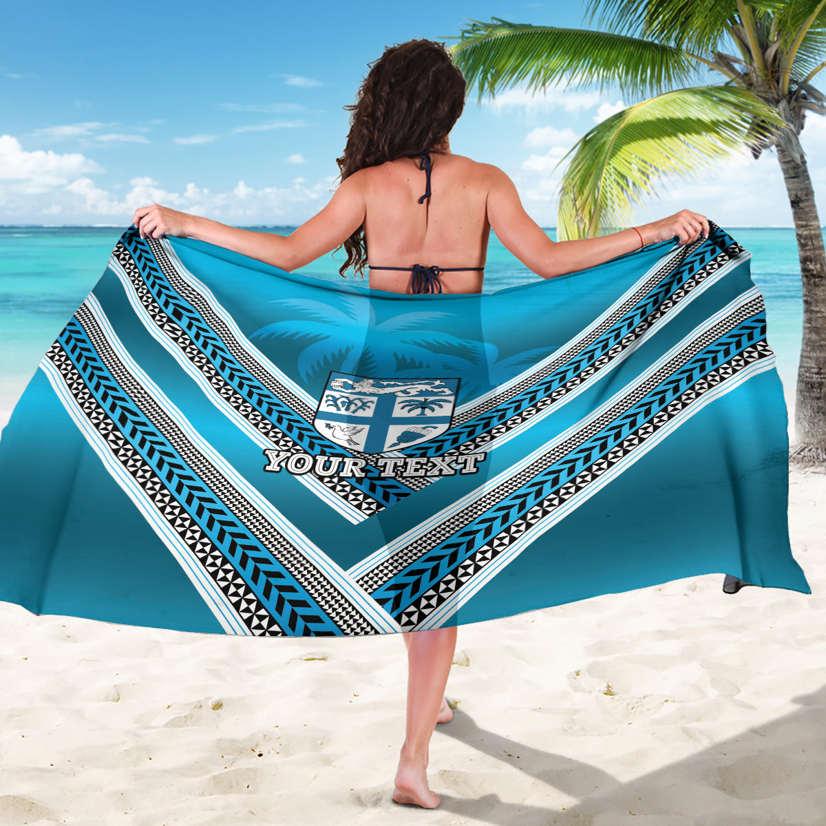 Custom Fiji Rugby Sarong Fijian Warrior With Polynesian Tribal Tattoos LT9 - Polynesian Pride