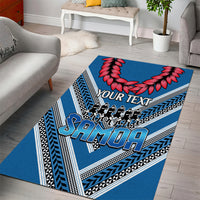 Custom Manuma Samoa Rugby Area Rug Ula fala Samoan Siva Tau Tribal LT9 - Polynesian Pride