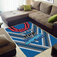 Custom Manuma Samoa Rugby Area Rug Ula fala Samoan Siva Tau Tribal LT9 - Polynesian Pride