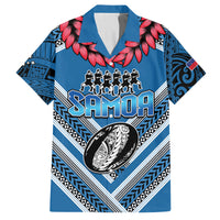 Custom Manuma Samoa Rugby Family Matching Long Sleeve Bodycon Dress and Hawaiian Shirt Ula fala Samoan Siva Tau Tribal