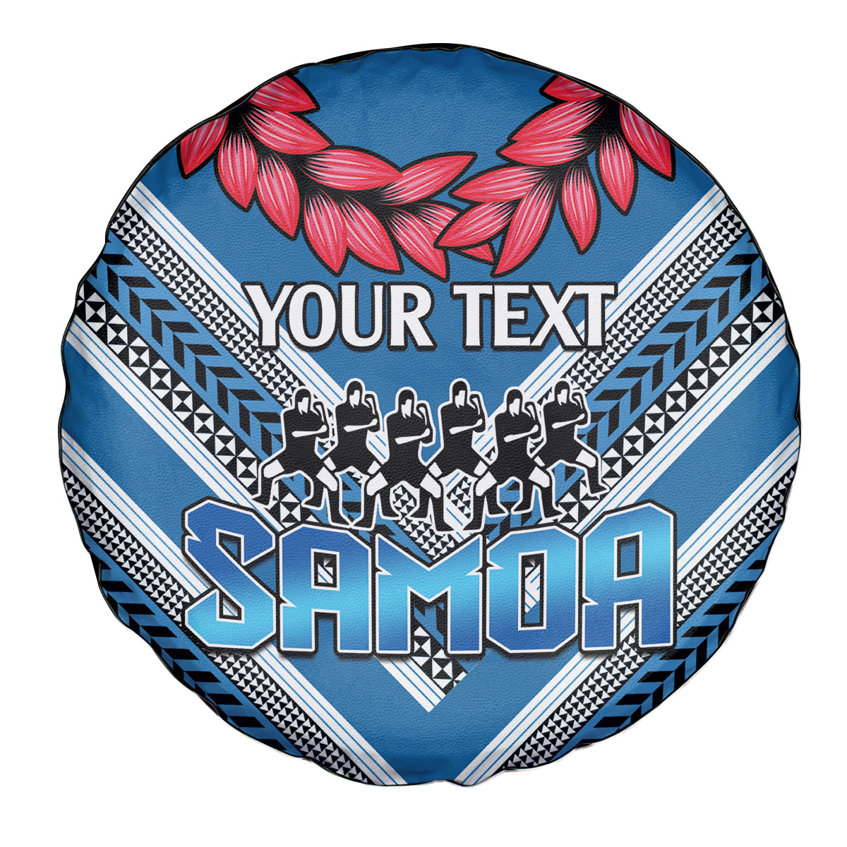 Custom Manuma Samoa Rugby Spare Tire Cover Ula fala Samoan Siva Tau Tribal LT9 - Polynesian Pride