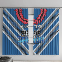 Custom Manuma Samoa Rugby Window Curtain Ula fala Samoan Siva Tau Tribal