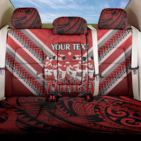 Custom Tonga Rugby Back Car Seat Cover Tonga Sipi Tau Ngatu Tribal Pattern LT9 One Size Red - Polynesian Pride
