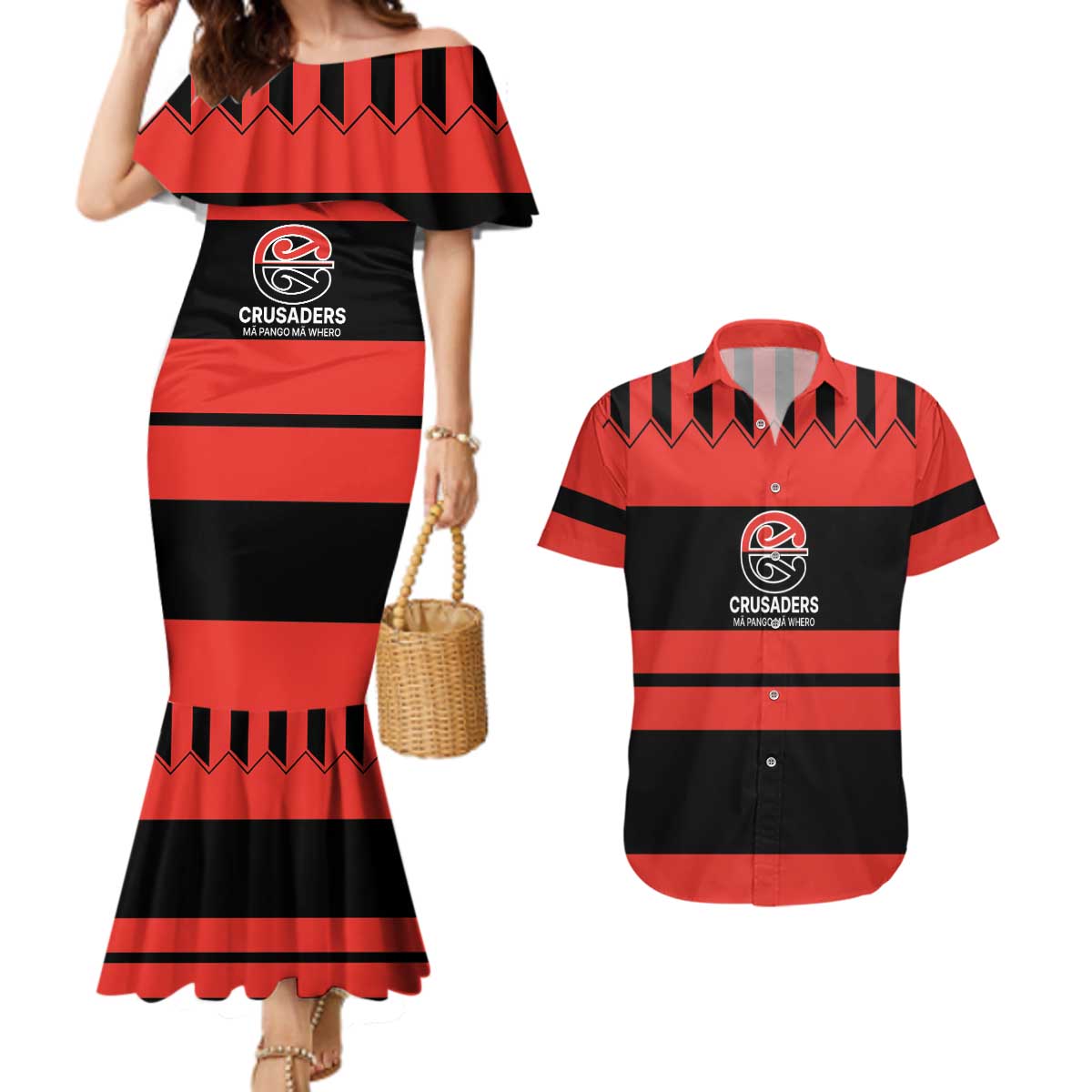 New Zealand Rugby Pacific Custom Couples Matching Mermaid Dress and Hawaiian Shirt Whatumoana Classic Retro 2025