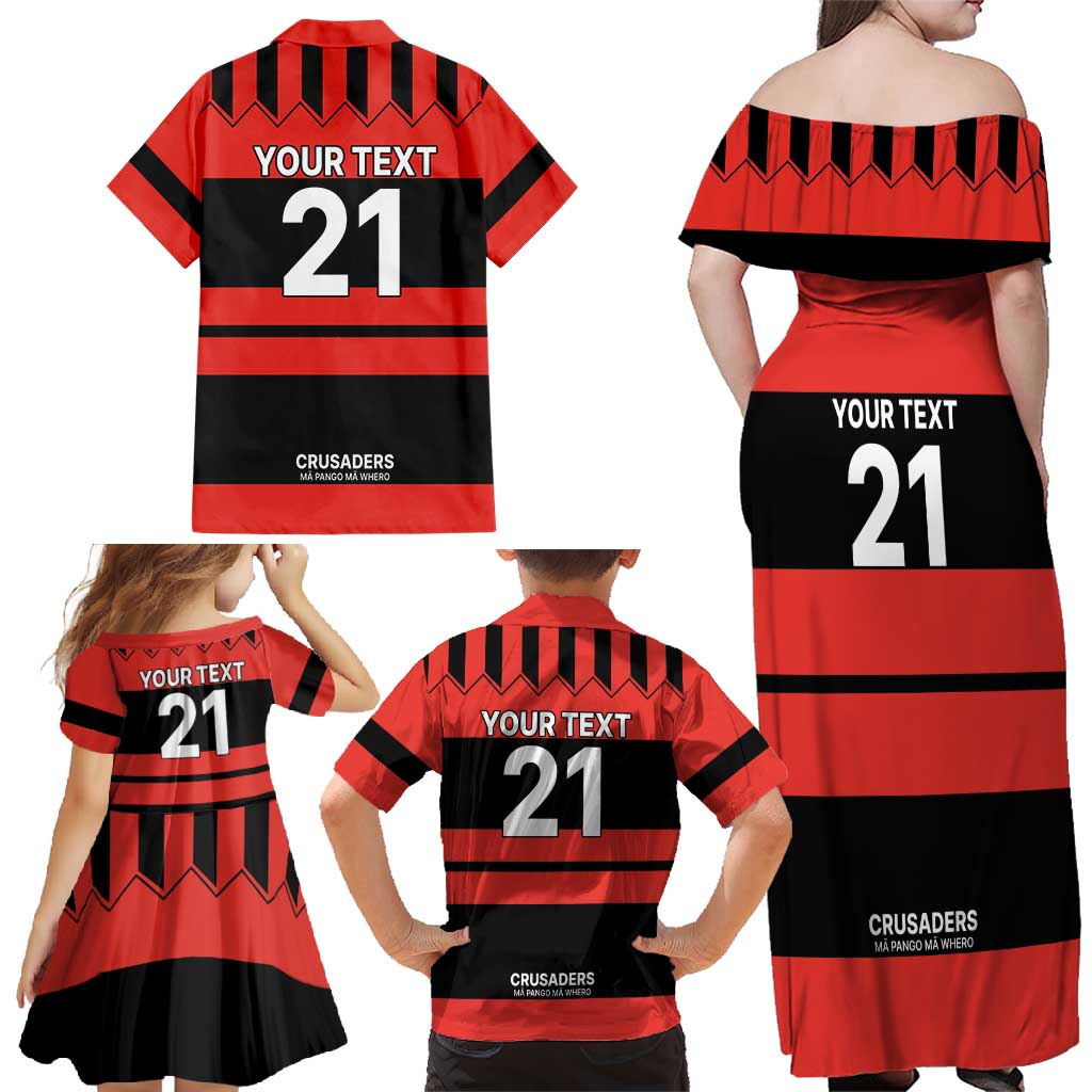 New Zealand Rugby Pacific Custom Family Matching Off Shoulder Maxi Dress and Hawaiian Shirt Whatumoana Classic Retro 2025