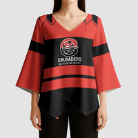 New Zealand Rugby Pacific Custom Kimono Sleeve Blouse Whatumoana Classic Retro 2025 - Polynesian Pride