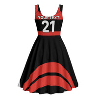 New Zealand Rugby Pacific Custom Midi Dress Whatumoana Classic Retro 2025 - Polynesian Pride