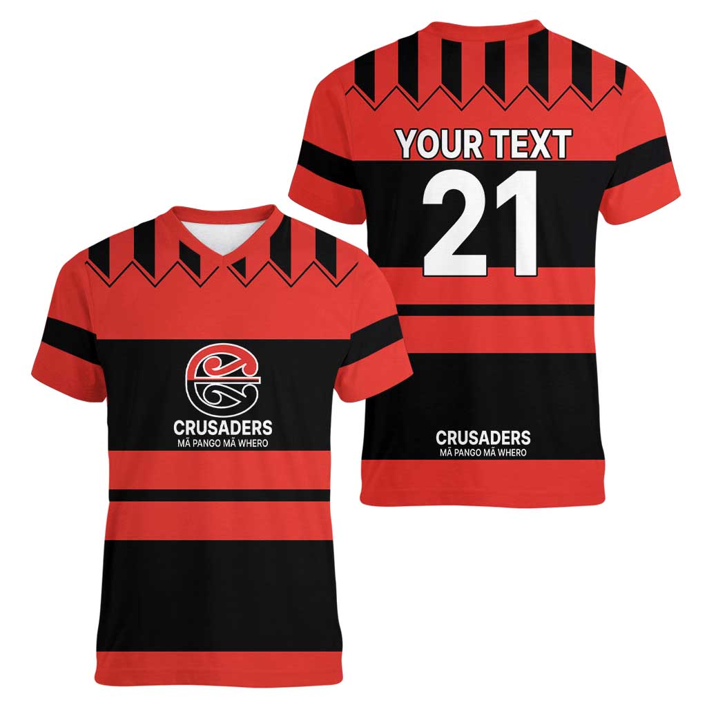 New Zealand Rugby Pacific Custom Women V-Neck T-Shirt Whatumoana Classic Retro 2025
