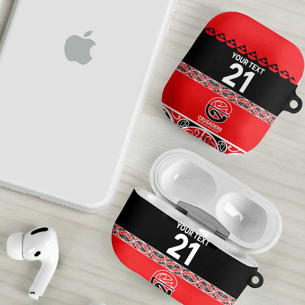 New Zealand Rugby Pacific Custom AirPods Case Whatumoana Maori Kowhaiwhai Pattern - Polynesian Pride