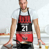 New Zealand Rugby Pacific Custom Apron Whatumoana Maori Kowhaiwhai Pattern - Polynesian Pride