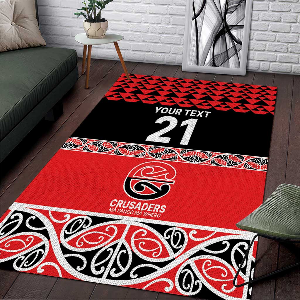 New Zealand Rugby Pacific Custom Area Rug Whatumoana Maori Kowhaiwhai Pattern