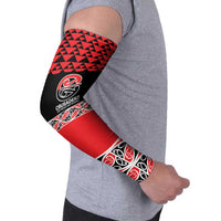 New Zealand Rugby Pacific Custom Arm Sleeves Whatumoana Maori Kowhaiwhai Pattern - Polynesian Pride