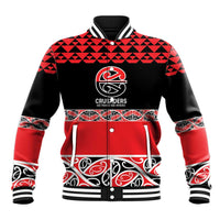 New Zealand Rugby Pacific Custom Baseball Jacket Whatumoana Maori Kowhaiwhai Pattern