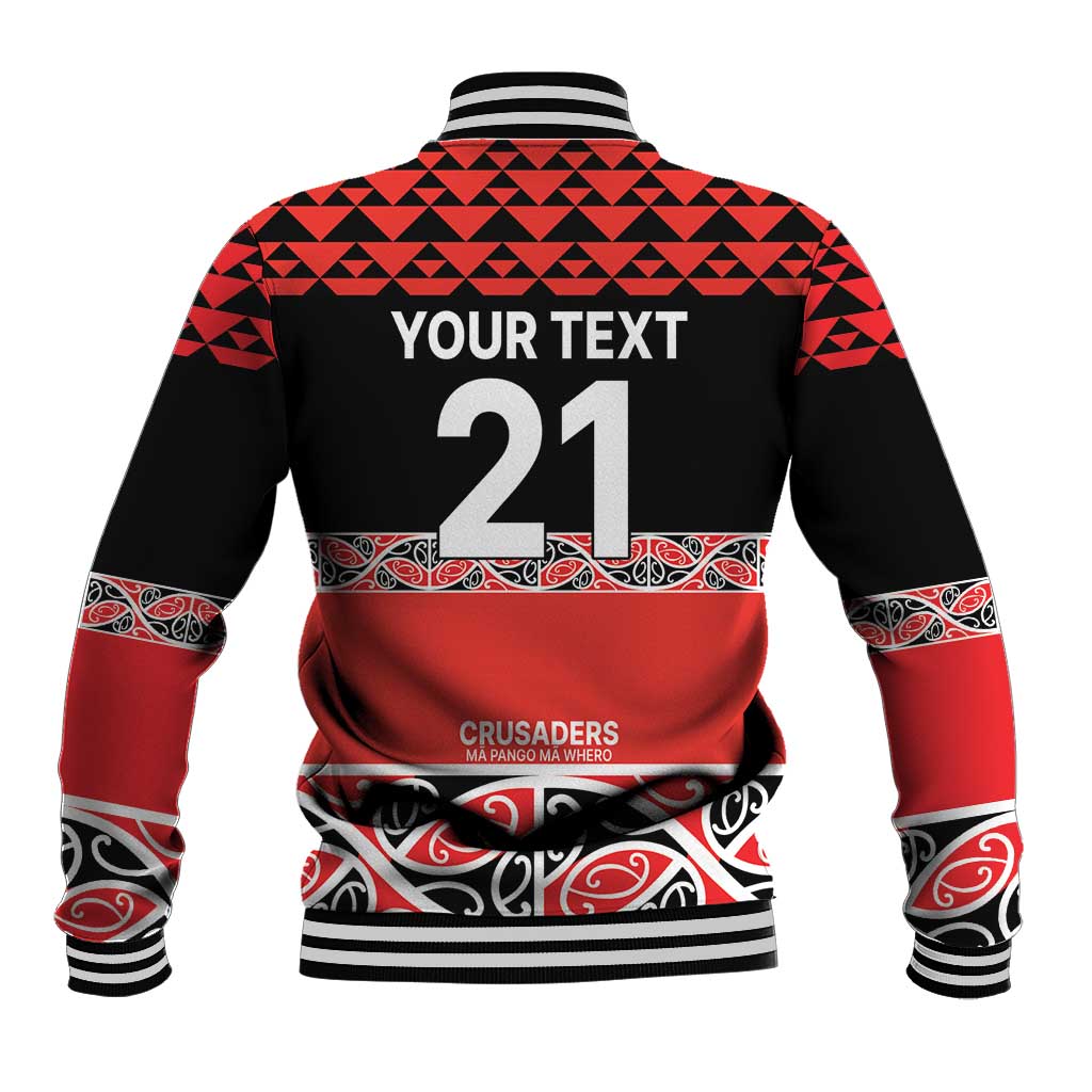New Zealand Rugby Pacific Custom Baseball Jacket Whatumoana Maori Kowhaiwhai Pattern